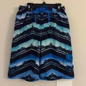 Nike Blue Swim Trunks Board Shorts Boys size XL